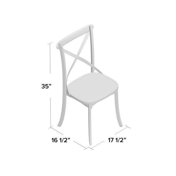 Rosalind Wheeler Cramlington Wood and Steel X-Back Side Chair & Reviews |  Wayfair